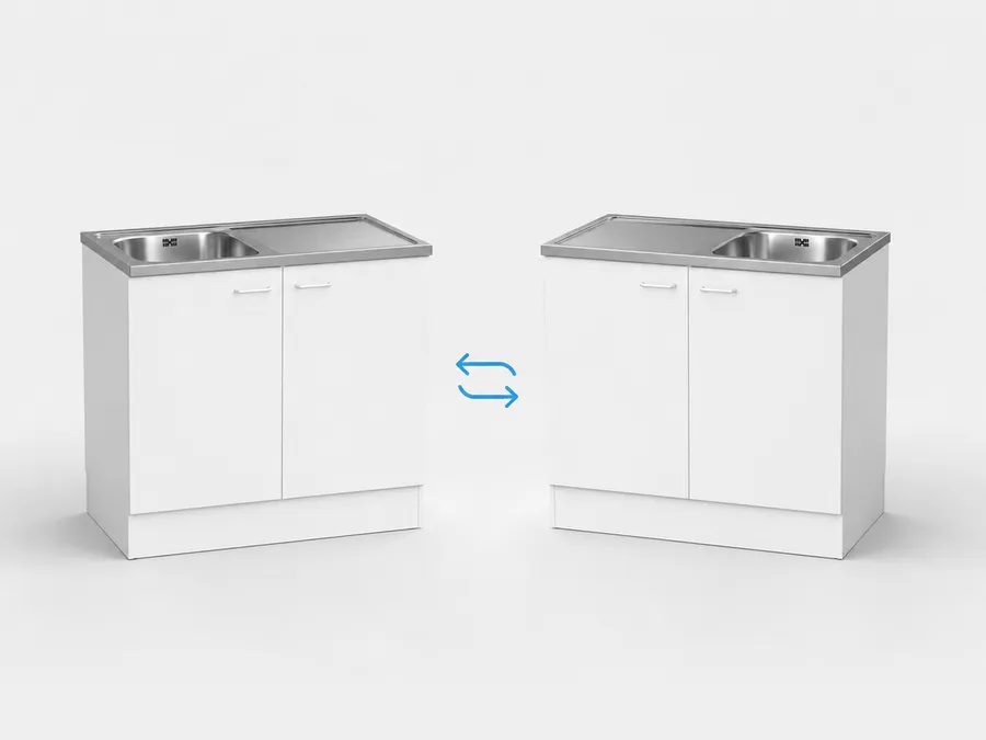 Flexibler Spülbecken-Einbau