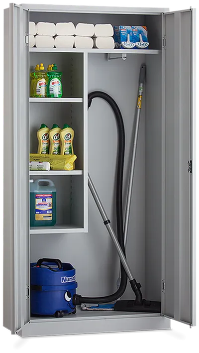 Putzmittelschrank aus Stahl