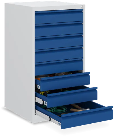 Schubladenschrank aus Stahl