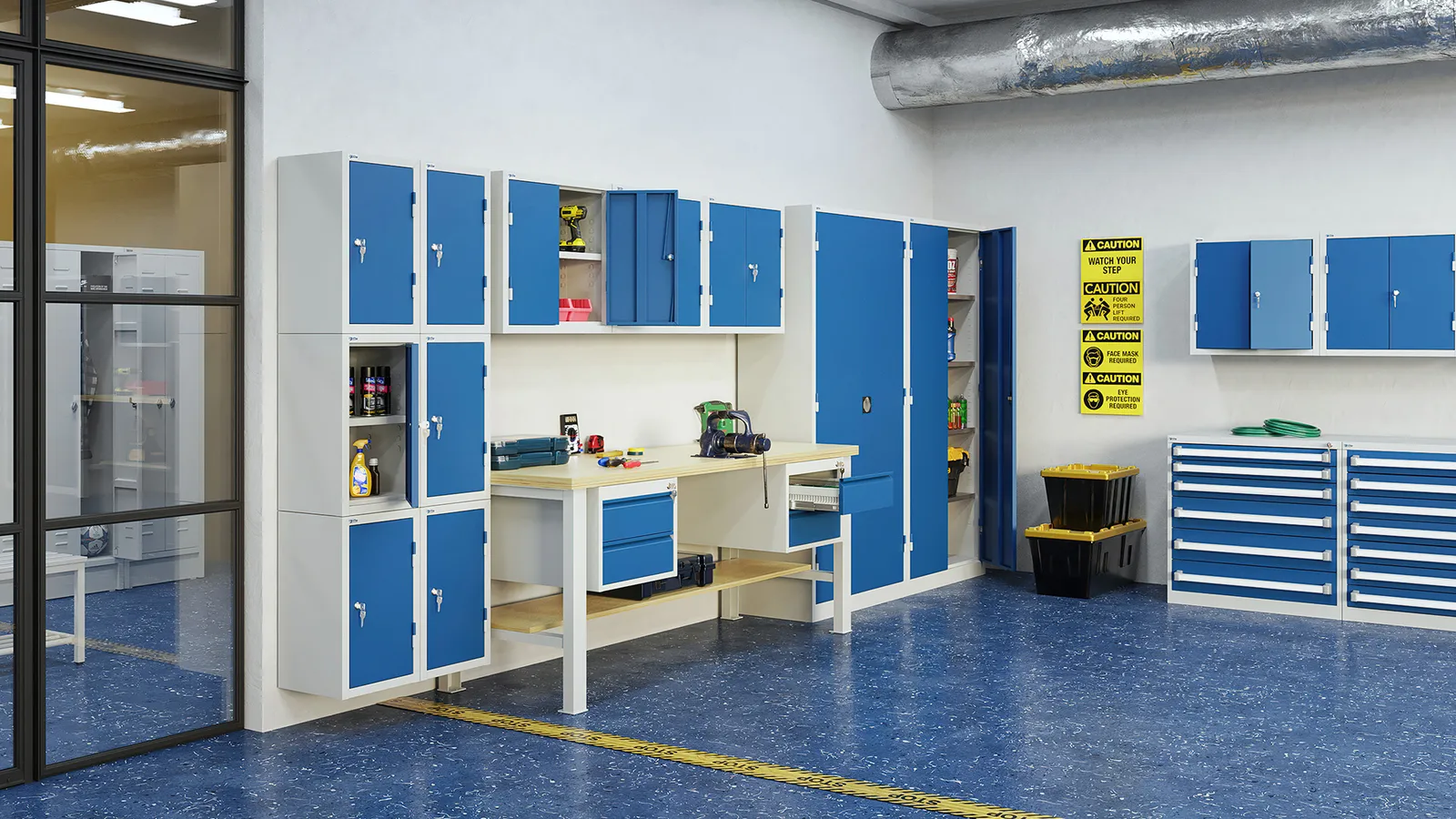 Werkstattschrank aus Stahl – Bild 1